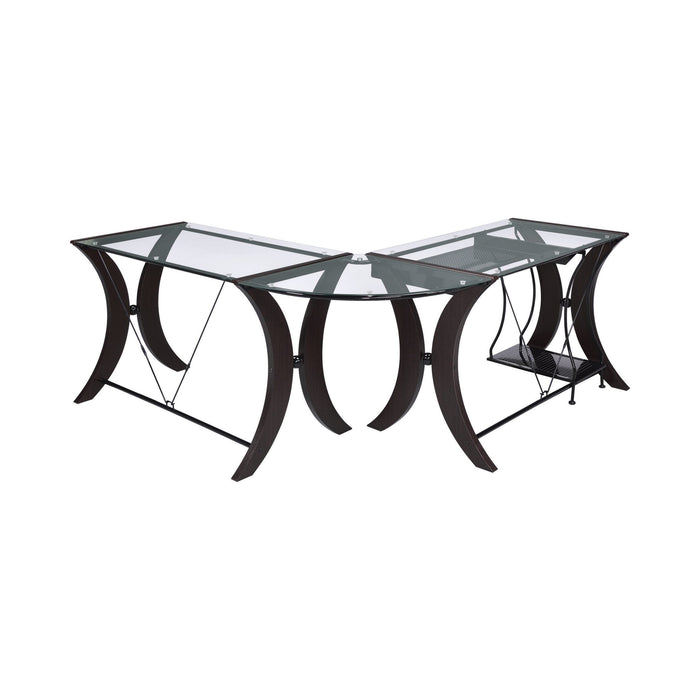 TEREY  OFFICE TABLE - Brown Contemporary Office Table | NorCal Furniture Santa Clara CA