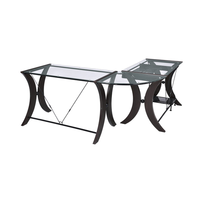 TEREY  OFFICE TABLE - Brown Contemporary Office Table | NorCal Furniture Santa Clara CA