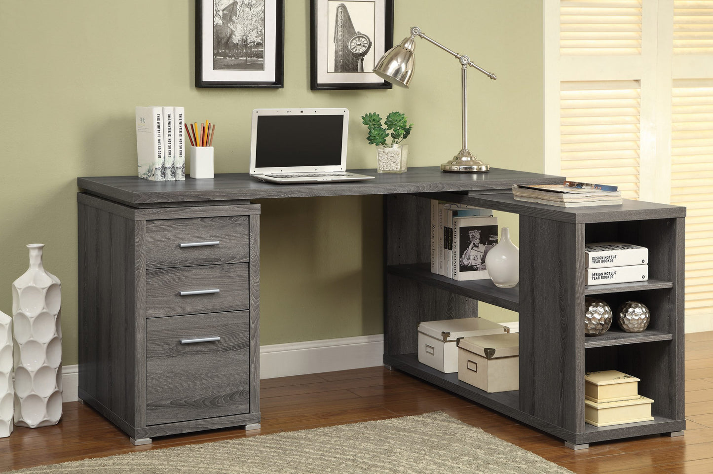 WEATHERED GREY - OFFICE DESK