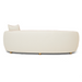 Winfree Modern Off White + Coral Fabric 3-Seater Sofa