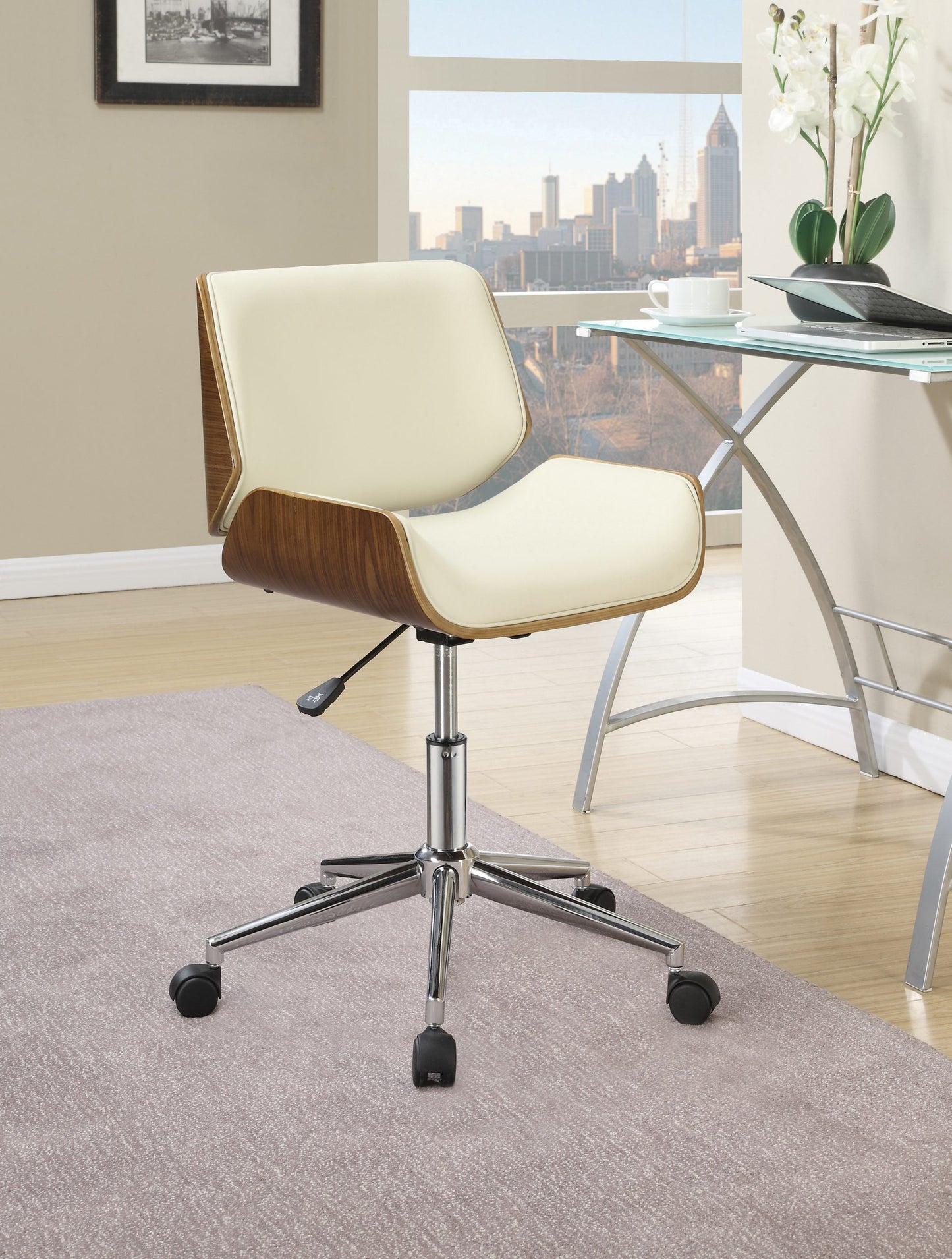 ECRU - ADJUSTABLE HEIGHT OFFICE CHAIR