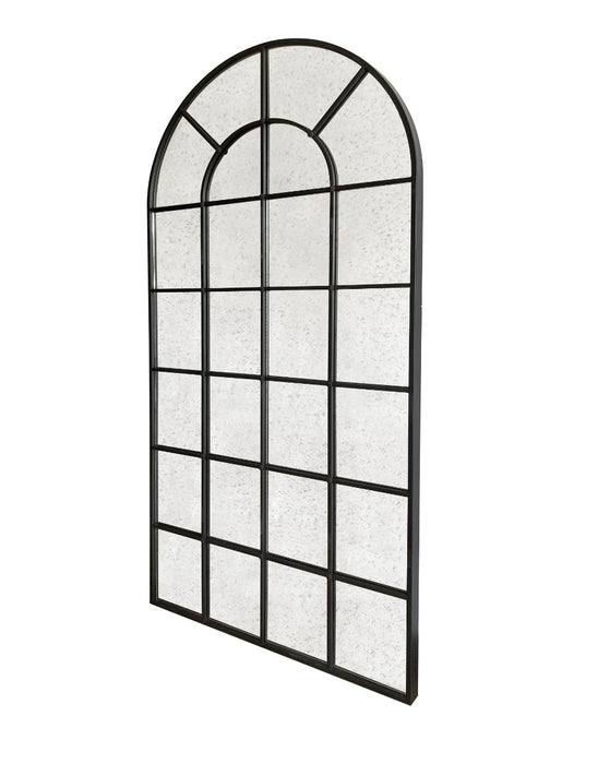 Grady - Industrial Antique Black Floor Mirror