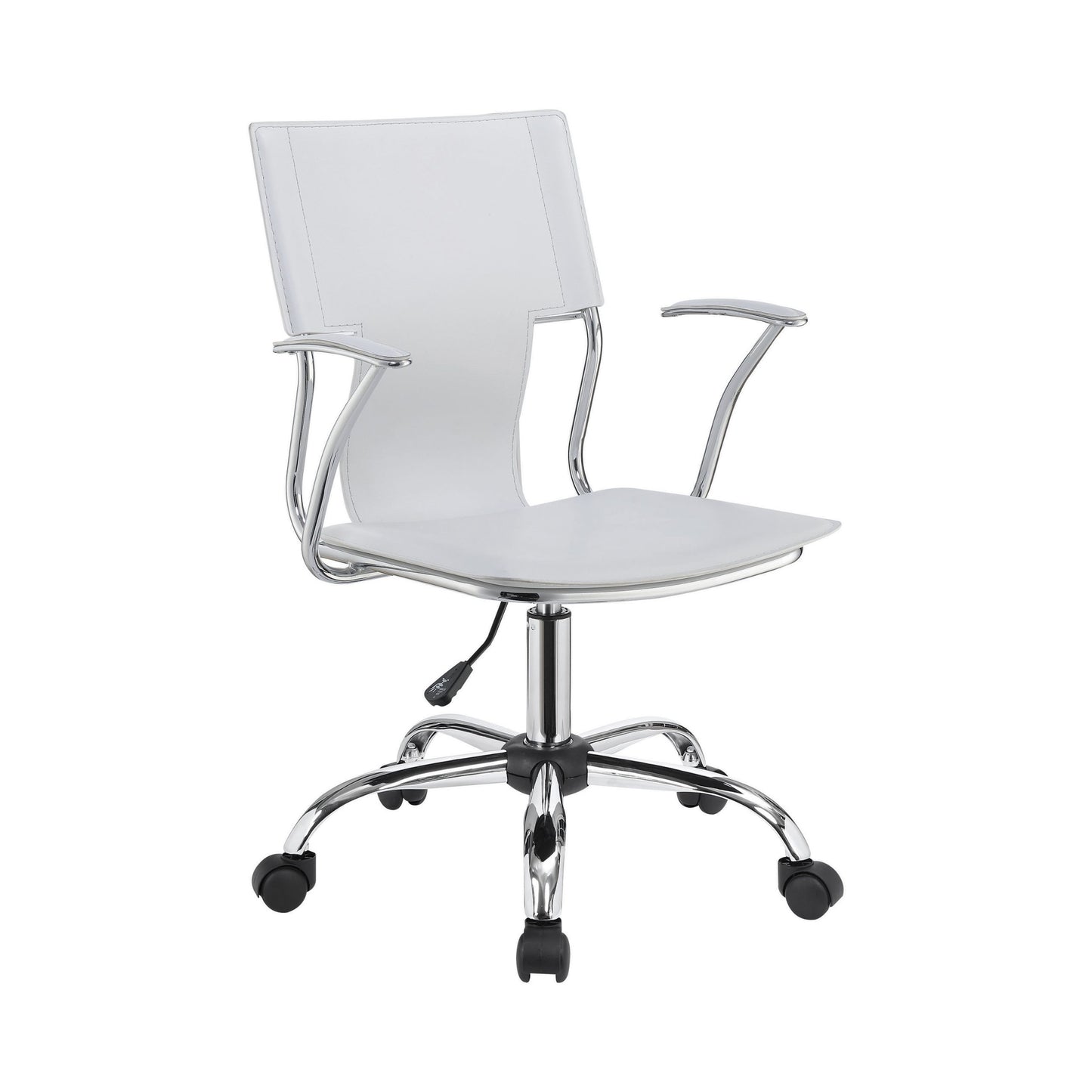 WHITE - ADJUSTABLE HEIGHT OFFICE CHAIR