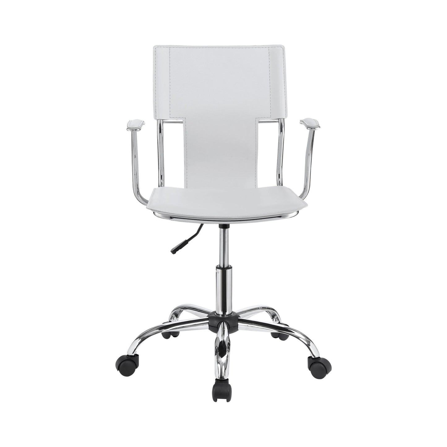 WHITE - ADJUSTABLE HEIGHT OFFICE CHAIR