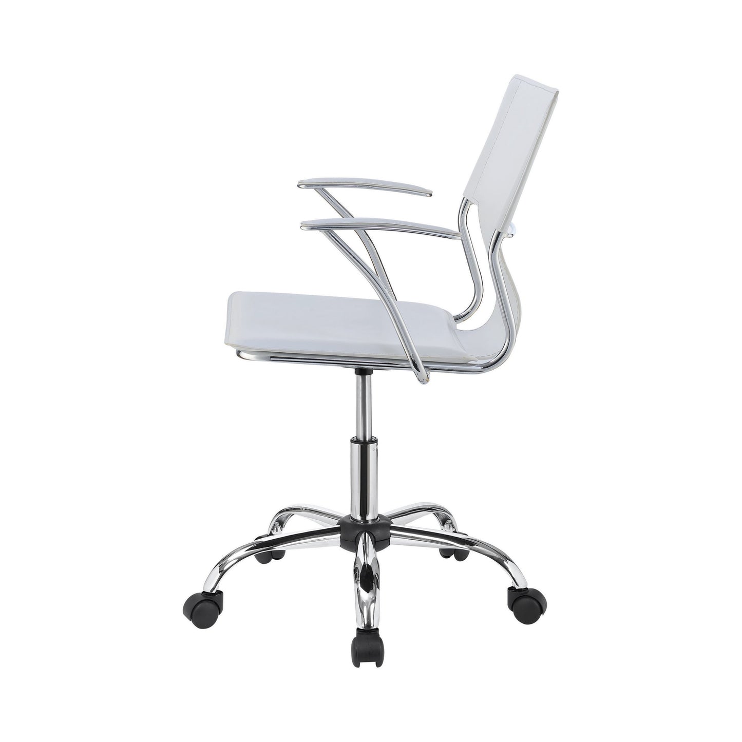 WHITE - ADJUSTABLE HEIGHT OFFICE CHAIR