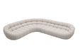 Yolonda - Modern Beige Curved Sectional Sofa