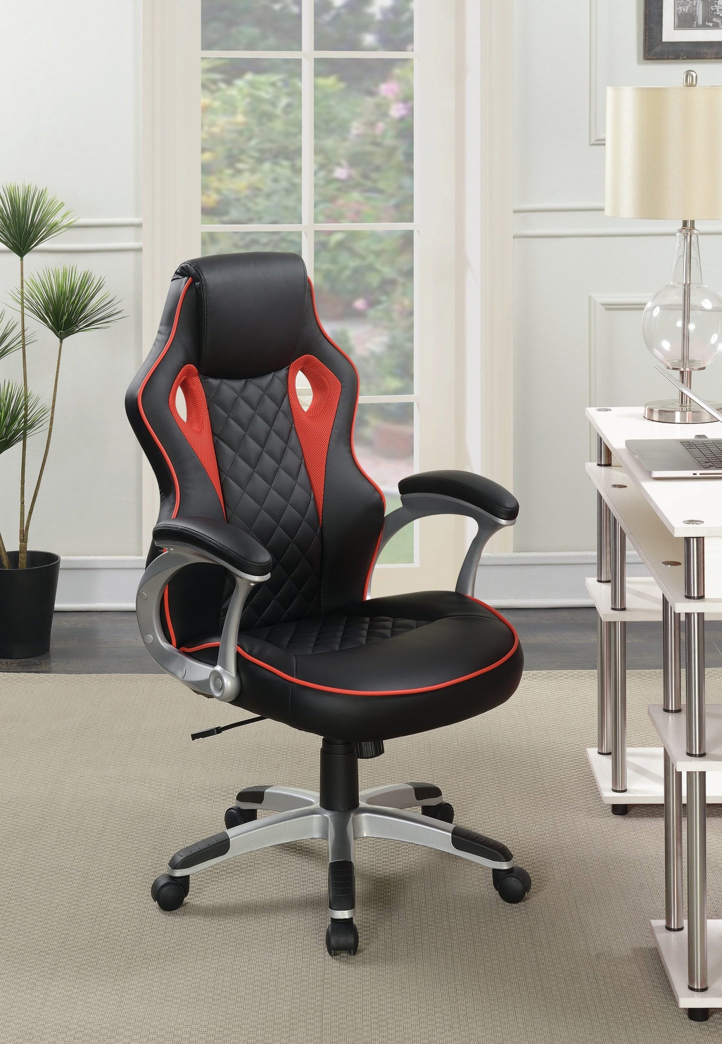 BLACK - UPHOLSTERED OFFICE CHAIR