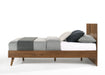 Kamela -Modern Walnut EK Bed