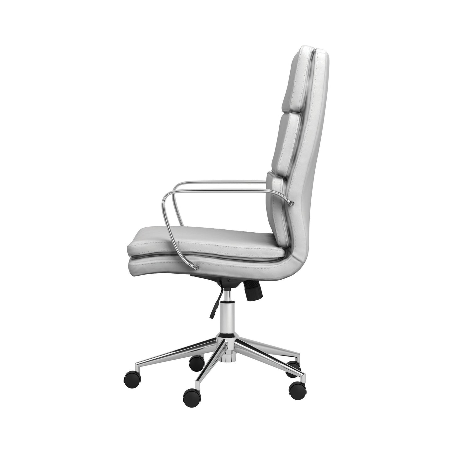 WHITE - HIGH BACK UPHOLSTERED OFFICE CHAIR