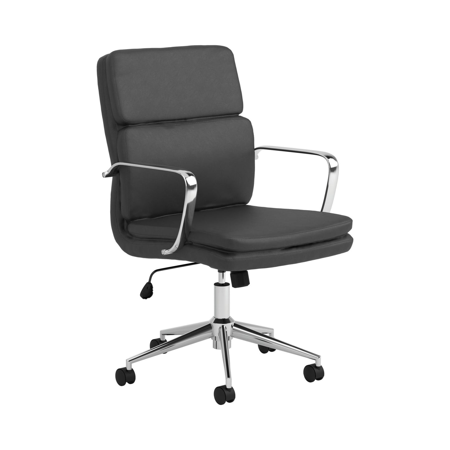 BLACK - STANDARD BACK UPHOLSTERED OFFICE CHAIR