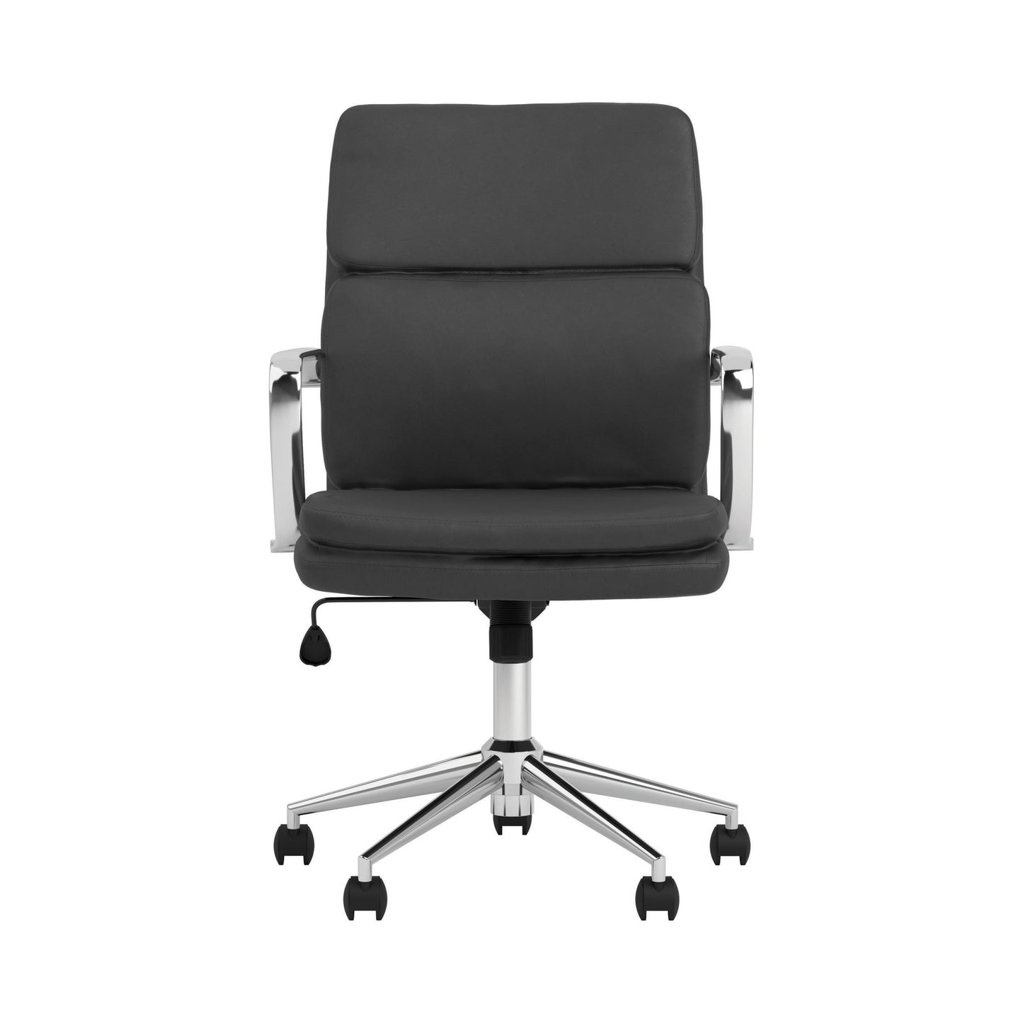 BLACK - STANDARD BACK UPHOLSTERED OFFICE CHAIR