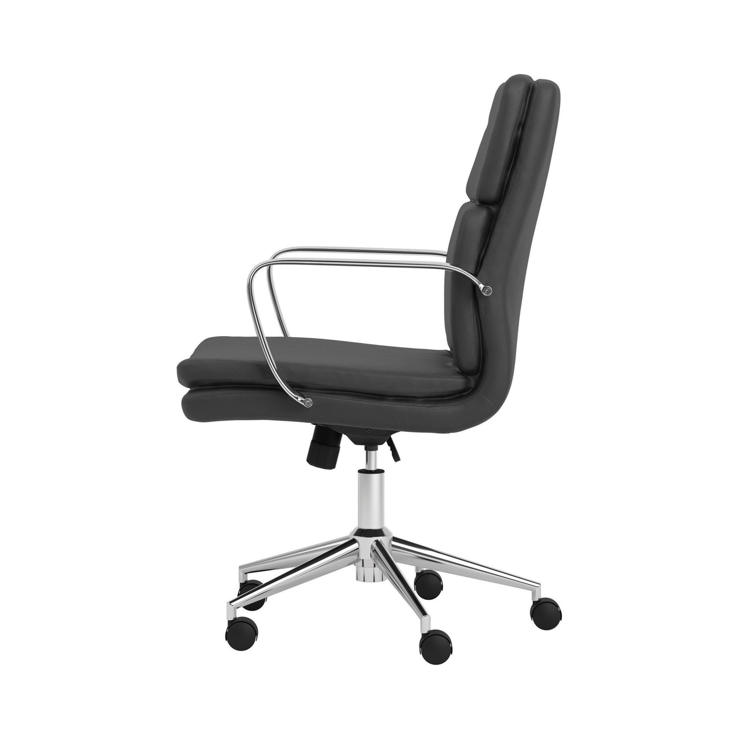 BLACK - STANDARD BACK UPHOLSTERED OFFICE CHAIR