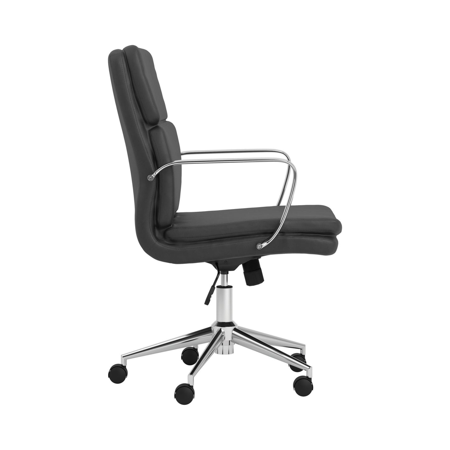 BLACK - STANDARD BACK UPHOLSTERED OFFICE CHAIR