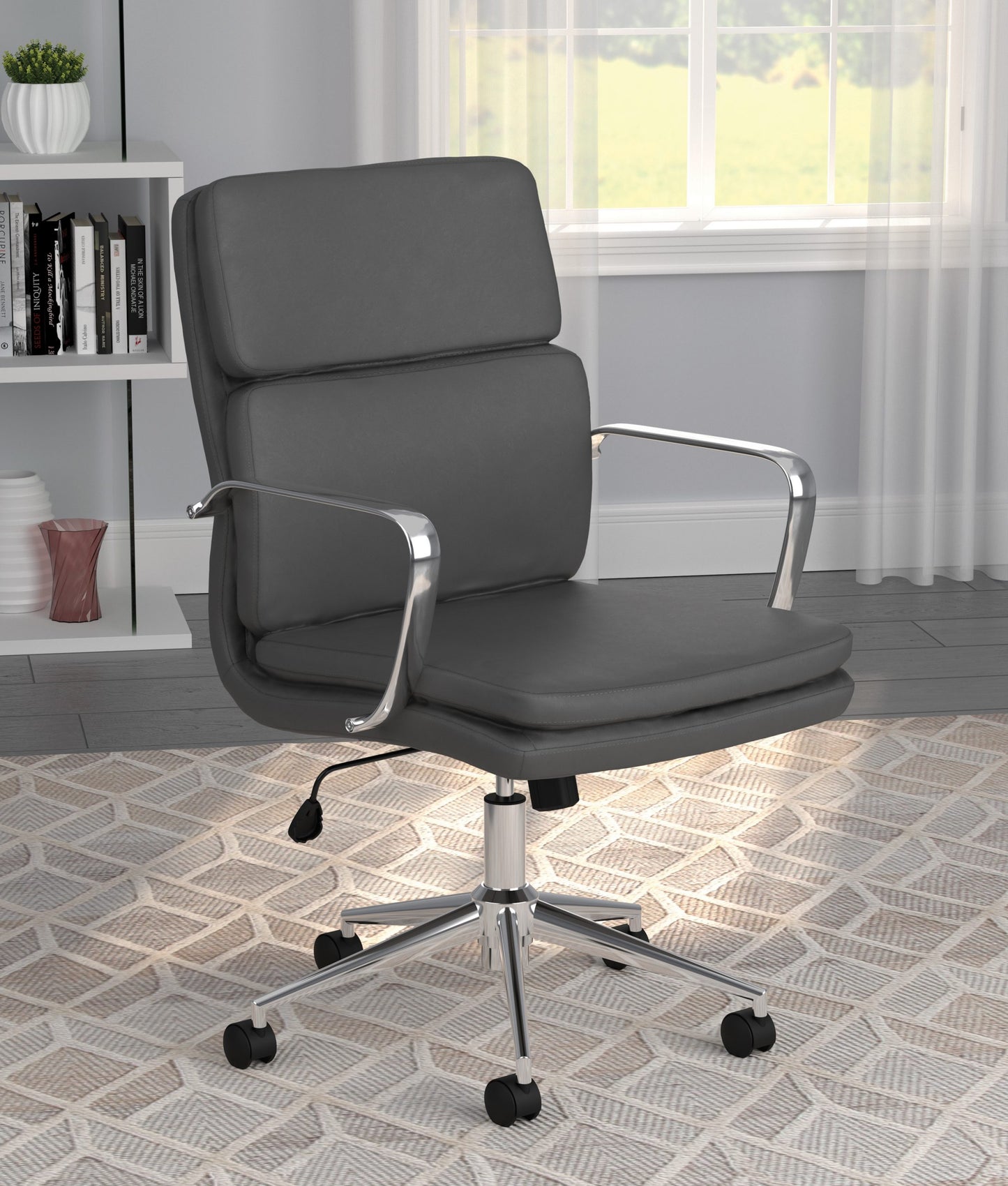 GREY - STANDARD BACK UPHOLSTERED OFFICE CHAIR