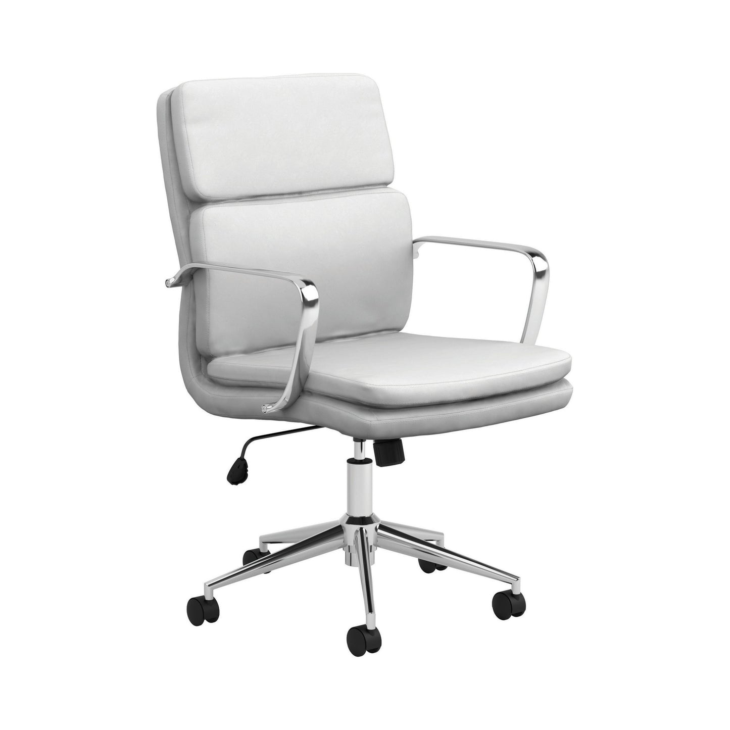 WHITE - STANDARD BACK UPHOLSTERED OFFICE CHAIR