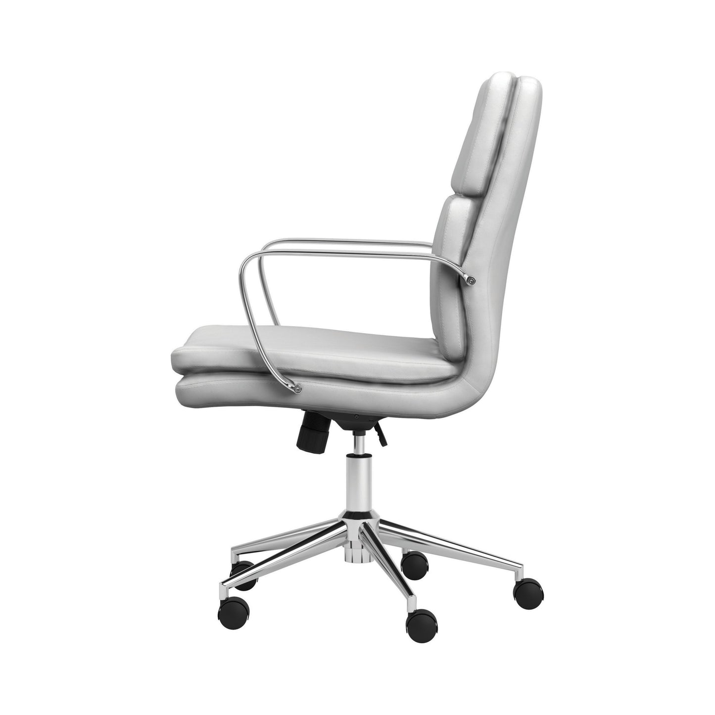 WHITE - STANDARD BACK UPHOLSTERED OFFICE CHAIR