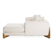 Fleury - Contemporary Cream Fabric and Walnut RAF Sectional Sofa
