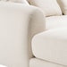 Fleury - Contemporary Cream Fabric and Walnut RAF Sectional Sofa