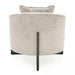 Forbis - Contemporary Light Grey Fabric + Brown Accent Chair