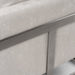 Prince - Contemporary Off White Fabric + Silver Accent Chair