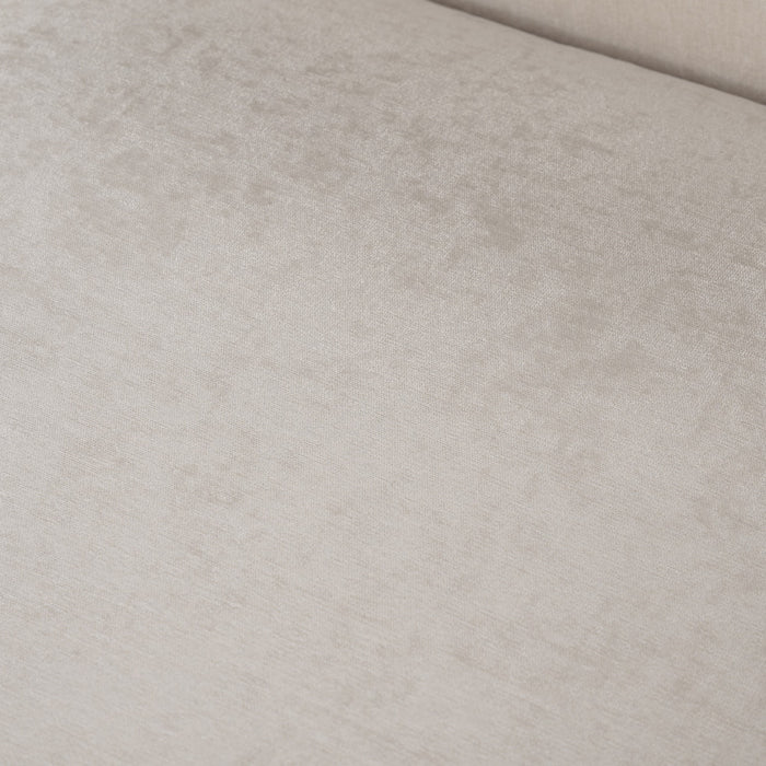 Prince - Contemporary Off White Fabric + Silver Accent Chair