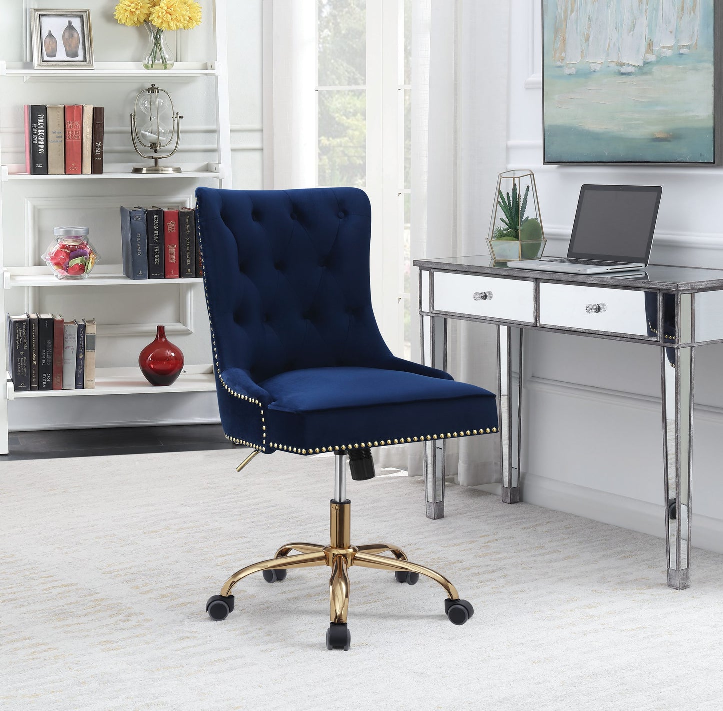 BLUE VELVET - OFFICE CHAIR