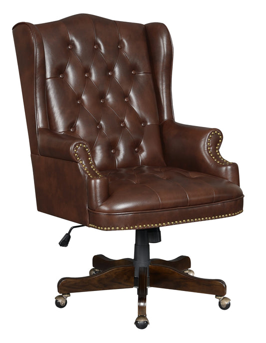 BROWN - ADJUSTABLE OFFICE CHAIR