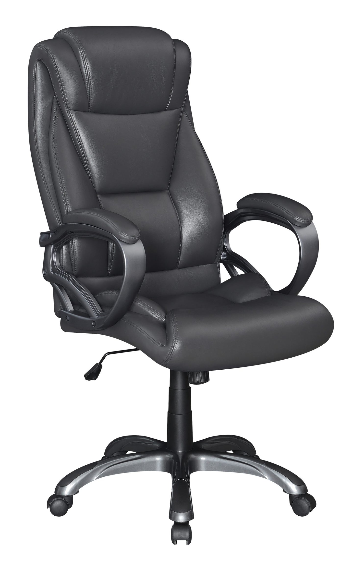 GREY - UPHOLSTERED HIGH BACK OFFICE CHAIR