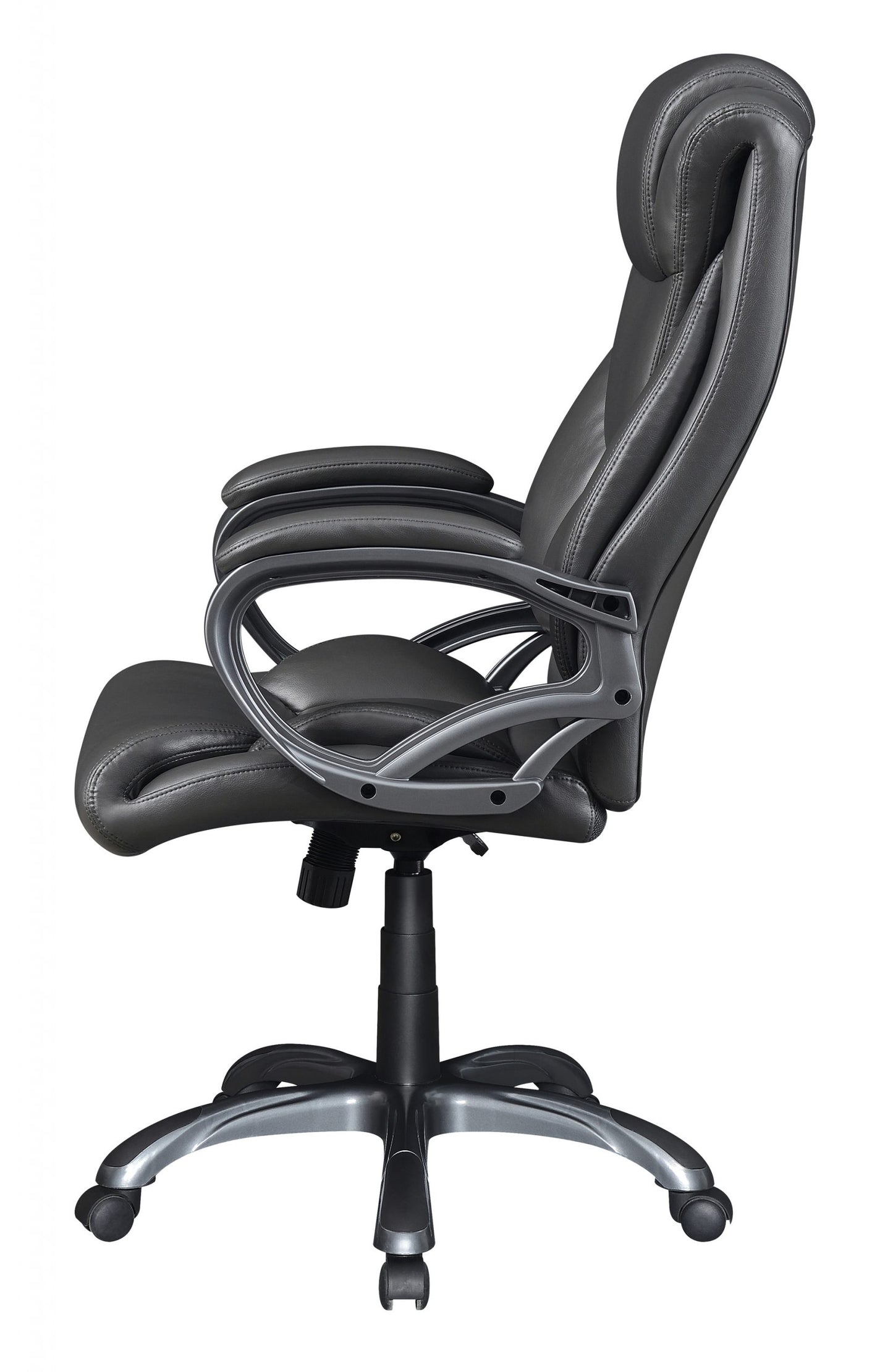 GREY - UPHOLSTERED HIGH BACK OFFICE CHAIR