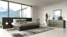 Queen Manchester- Contemporary Dark Grey 4-Piece Bedroom Set