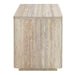 Roma - Modern Faux Travertine + Gold Nightstand