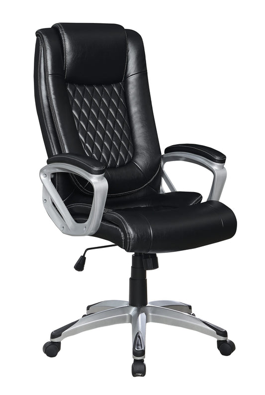 BLACK - CURVED ARM OFFICE CHAIR