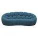 Yolonda - Modern Curved Dark Teal Fabric Loveseat