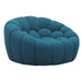 Yolonda - Modern Curved Dark Teal Fabric Sofa Set