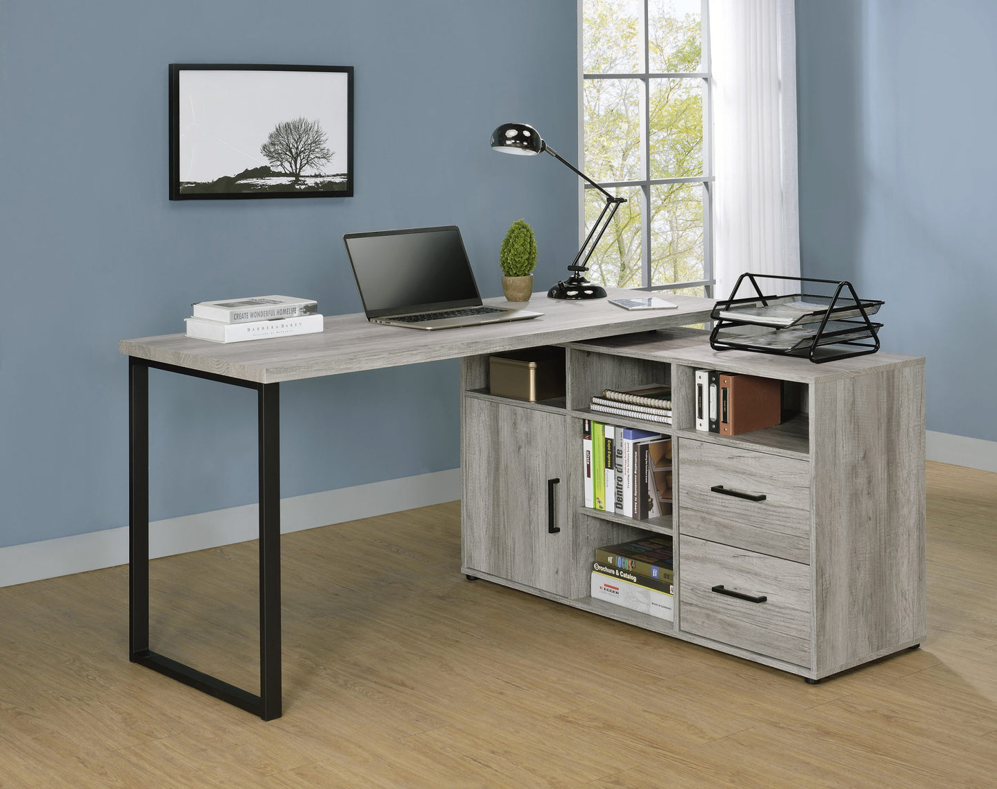 GREY DRIFTWOOD - OFFICE DESK