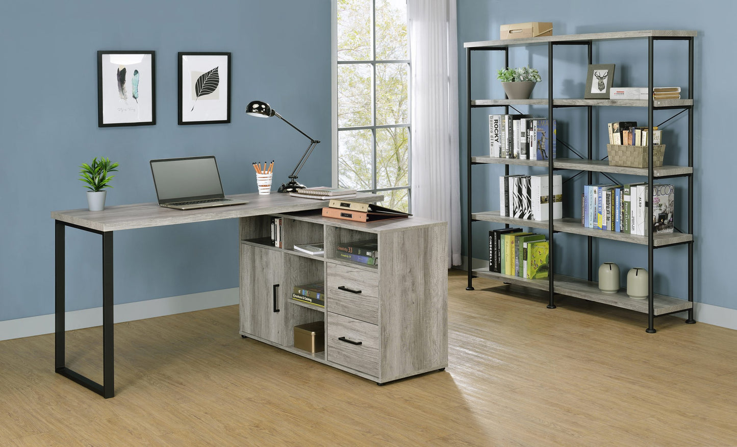 GREY DRIFTWOOD - OFFICE DESK