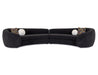 Kilmer Modern Black Curved Fabric Sectional Sofa
