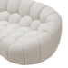 Yolonda - Modern Curved Off-White Fabric Loveseat