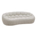 Yolonda - Modern Curved Off-White Fabric Loveseat