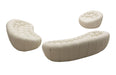 Yolonda - Modern Curved Off-White Fabric Sofa Set