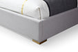 Athena & Rothsay - Modern Grey Fabric + Wenge + Gold Bedroom Set