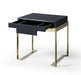 Athena & Rothsay - Modern Grey Fabric + Wenge + Gold Bedroom Set