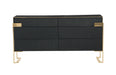 Rothsay - Modern Wenge + Gold Dresser