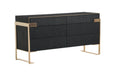 Rothsay - Modern Wenge + Gold Dresser