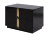 Token - Modern Black + Gold Wide Nightstand