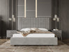 Splendor - Silver & Grey Velvet Upholstered Platform Bed Set