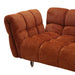 Jacinda - Modern Burnt Orange Fabric Right Facing Sectional Sofa + 2 Yellow Pillows