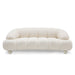 Duran - Contemporary White Fabric Loveseat Sofa