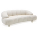 Duran - Contemporary White Fabric Loveseat Sofa