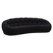 Yolonda - Modern Curved Black Fabric Sofa